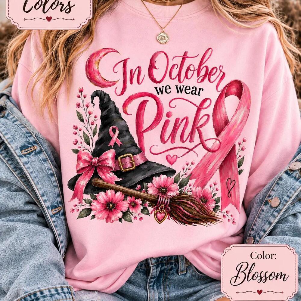 In October We Wear T-Shirt Awareness Tee, Ribbon